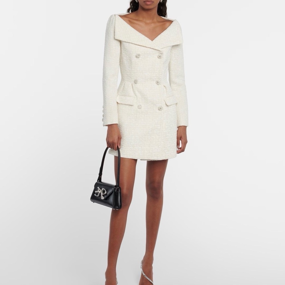 Self-Portrait Bouclé minidress